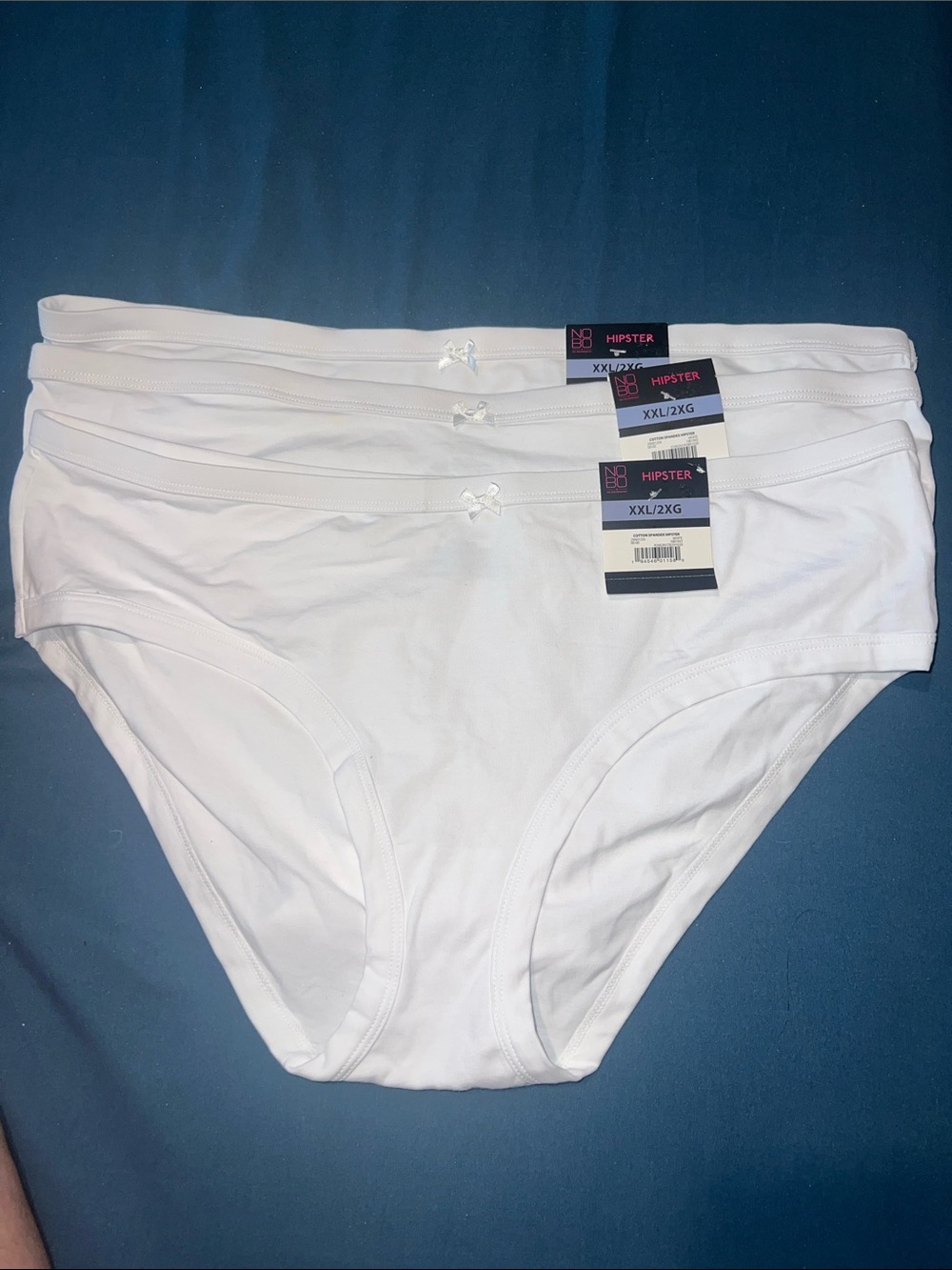 Women White Cotton Bikini Bottoms - 3 Pack